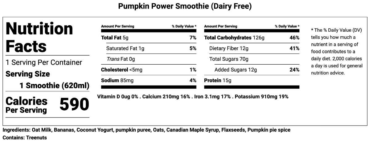 Pumpkin Power Smoothie (dairy Free) 10 26 2022, 6 43 55 Am